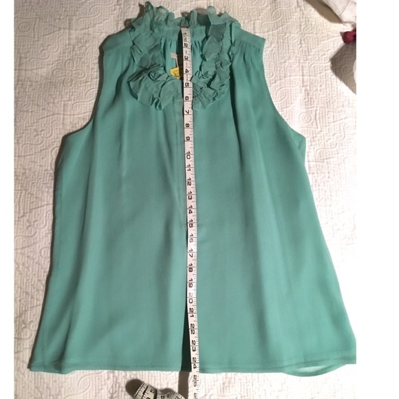 J Crew Silk Blouse Naomi in Gorgeous Blue Green - Picture 7 of 8